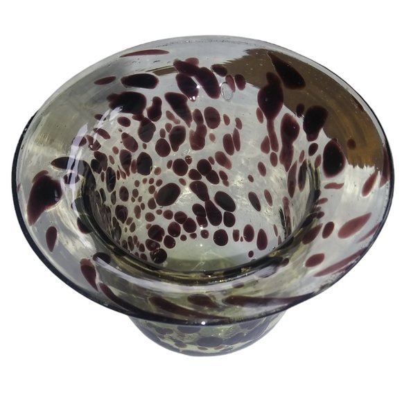 Vintage Tortoise Shell Handblown Murano Glass 4 Inch Votive Mini Candle Holder - Picture 4 of 8